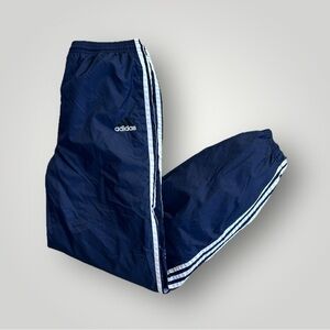 Vintage 90s Adidas Navy Baggy Windbreaker Track Pants